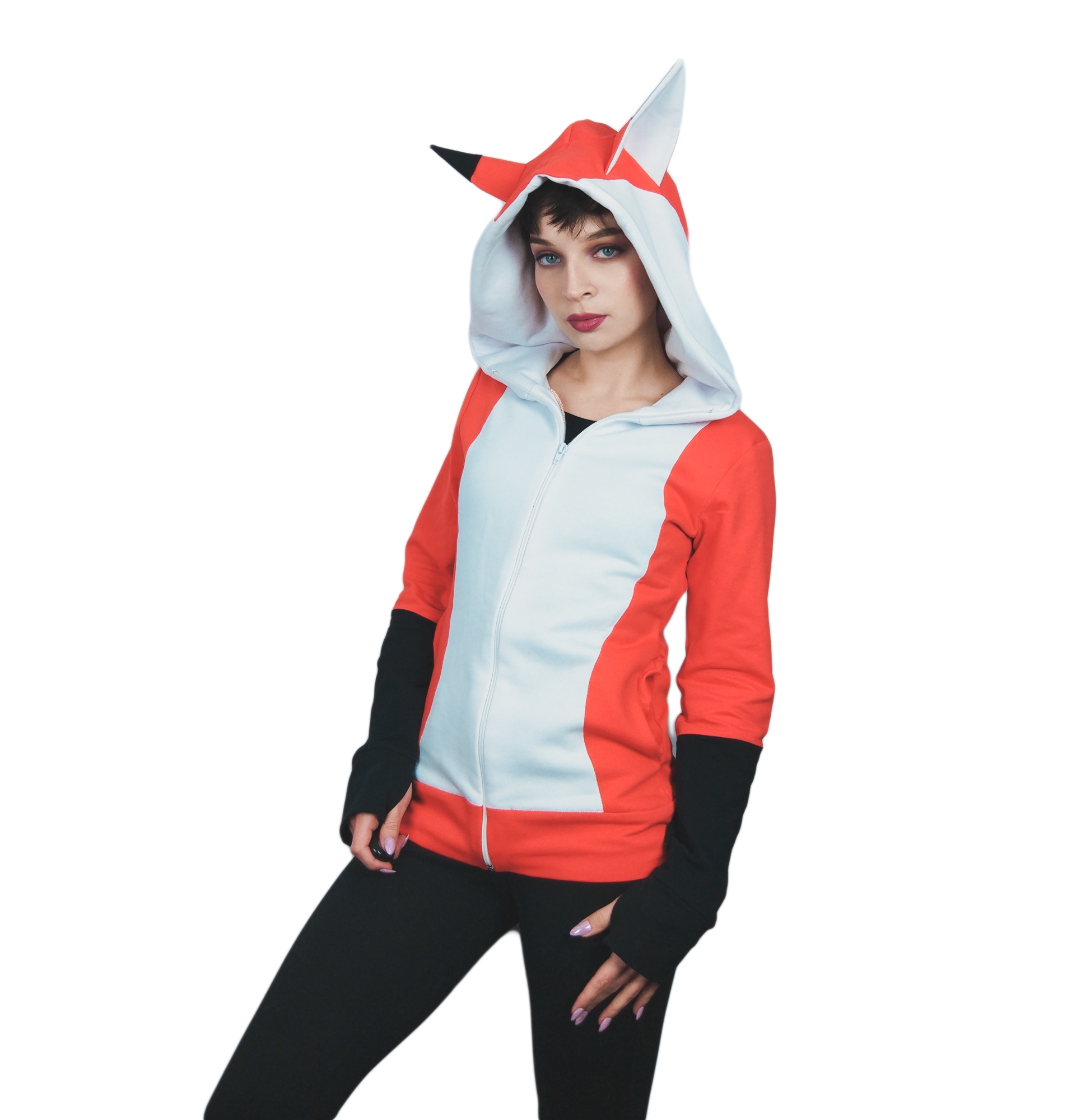 Bluza damska lis z zamkiem