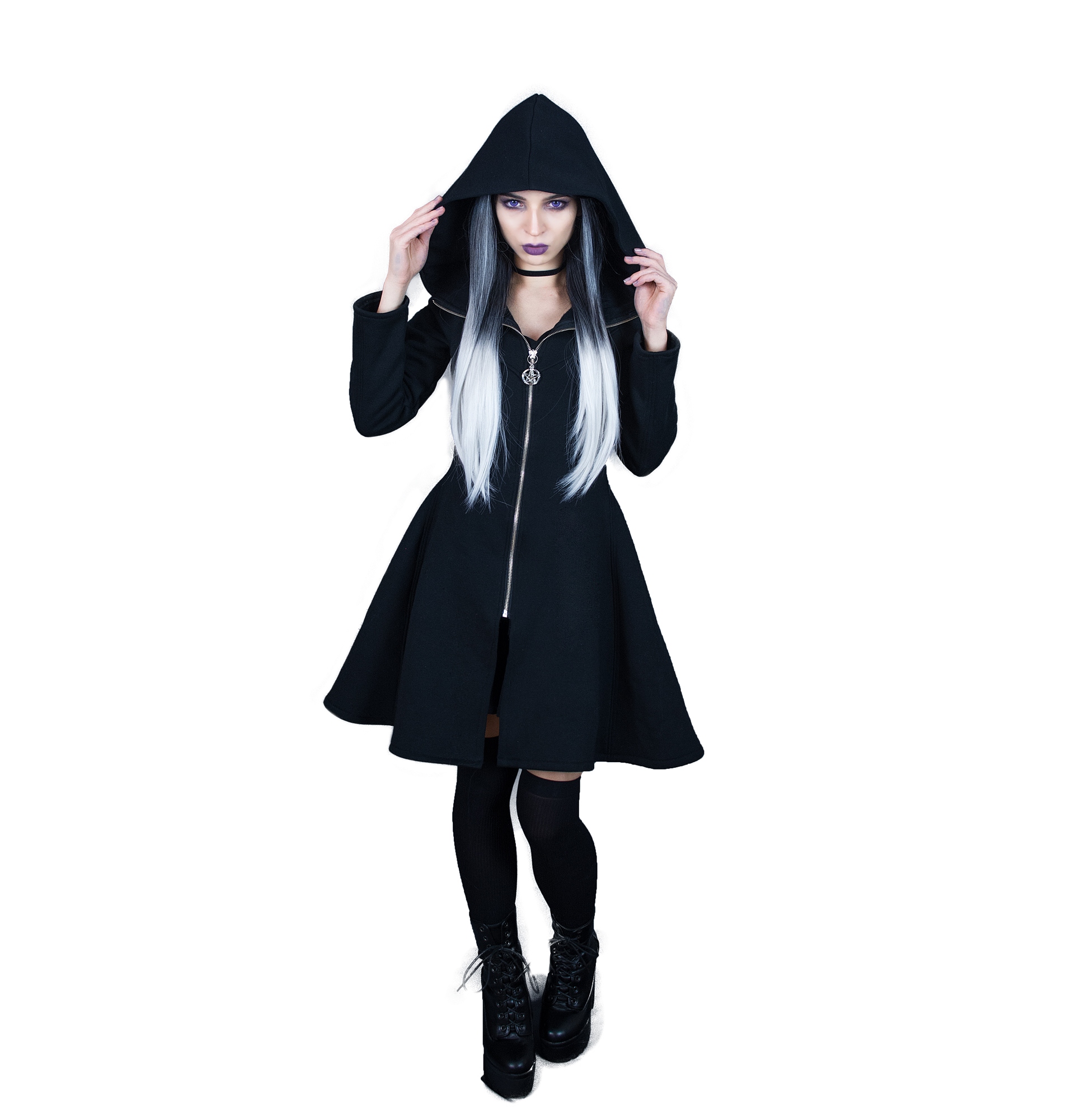 Bluza damska goth pentagram
